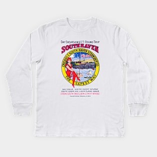 1910 Chicago & South Haven Steamship Company Kids Long Sleeve T-Shirt